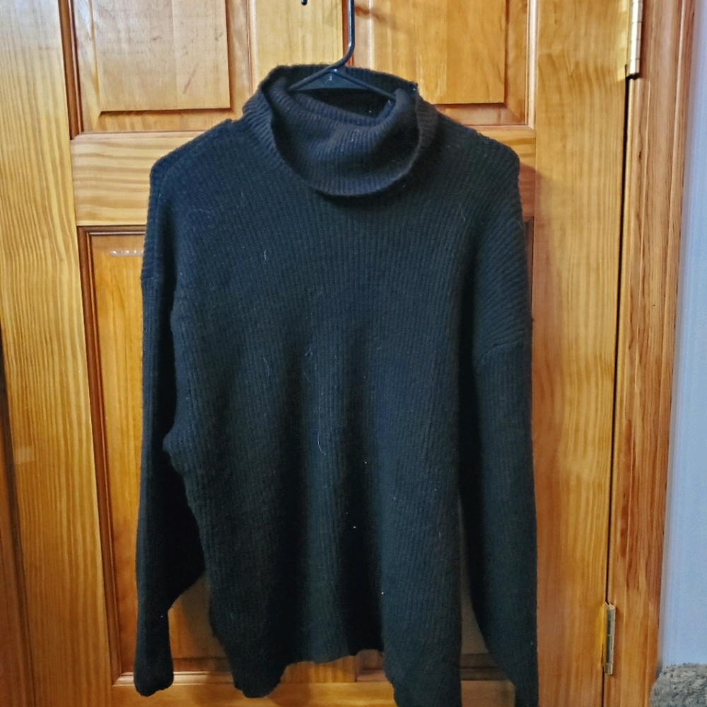 Thick Black Turtleneck Sweater